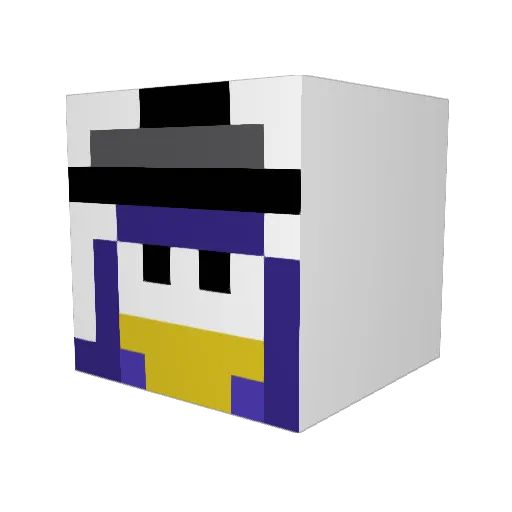 Briogus Minecraft avatar head, 3D render