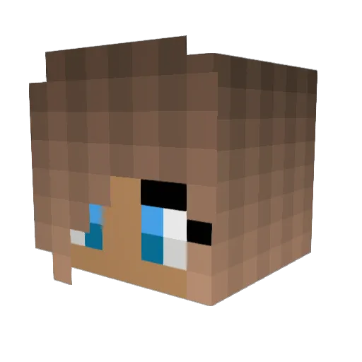 Brionica Minecraft avatar head, 3D render