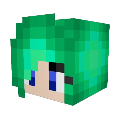 Brioscina Minecraft avatar head, 3D render