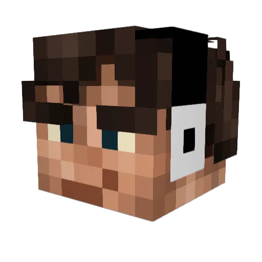 Brisheagin Minecraft avatar head, 3D render