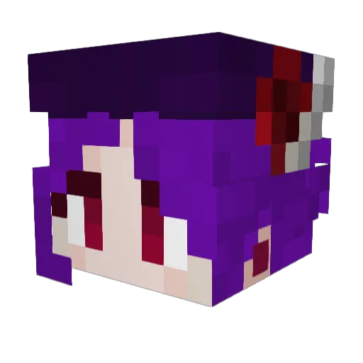 Brisi Minecraft avatar head, 3D render