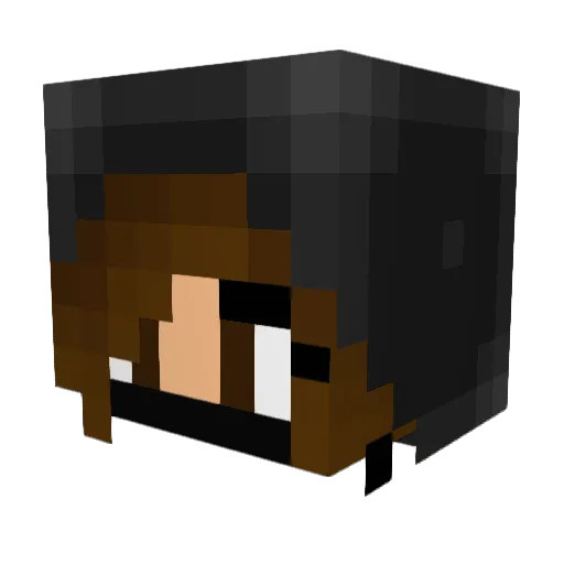 Brisjiette Minecraft avatar head, 3D render
