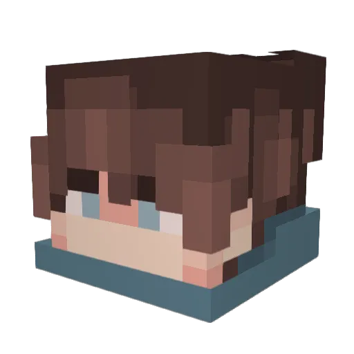 BriskAmpz Minecraft avatar head, 3D render