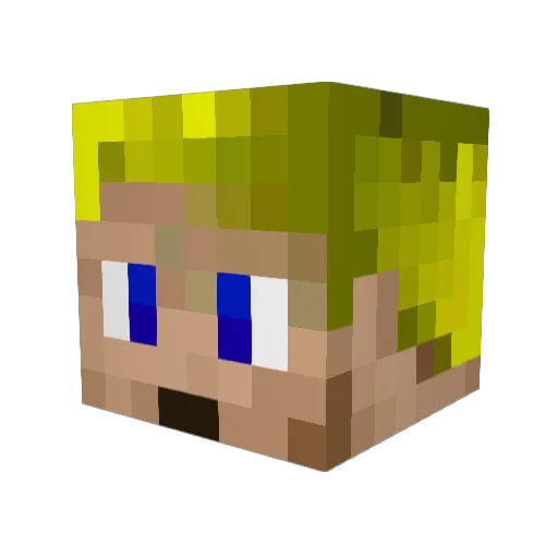 Briskie Minecraft avatar head, 3D render