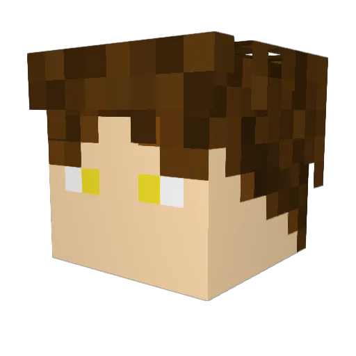 BrissieBias Minecraft avatar head, 3D render