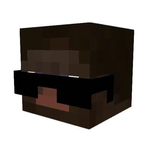 Bristros Minecraft avatar head, 3D render