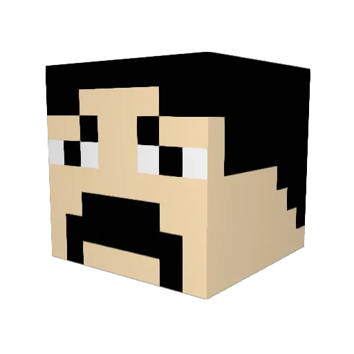 BritOfMinecraft Minecraft avatar head, 3D render