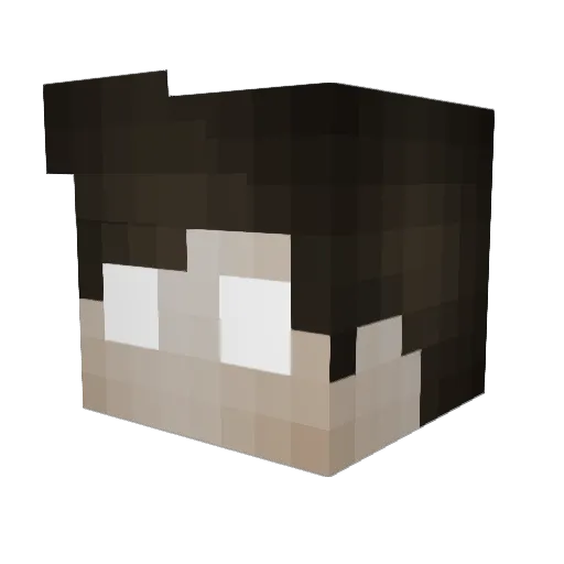 BritSwiss Minecraft avatar head, 3D render