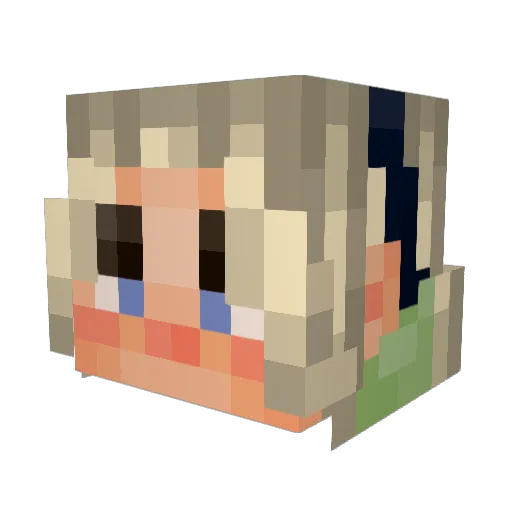 Britainseyebrows Minecraft avatar head, 3D render