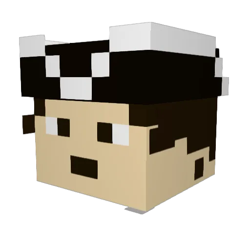 British89 Minecraft avatar head, 3D render