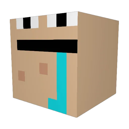 BritishApple Minecraft avatar head, 3D render