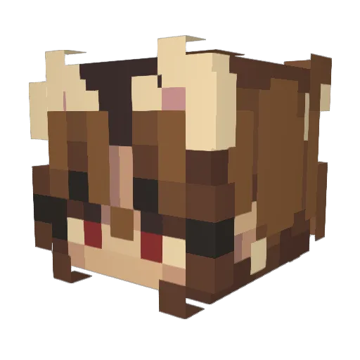 BritishEmoKerri Minecraft avatar head, 3D render