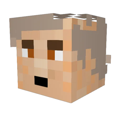 British_Bloke123 Minecraft avatar head, 3D render