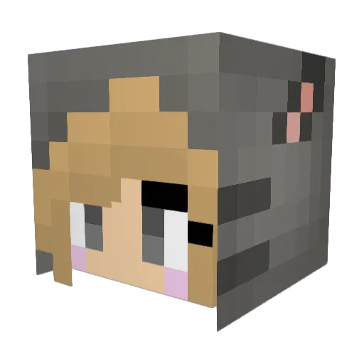 British_Blondie Minecraft avatar head, 3D render