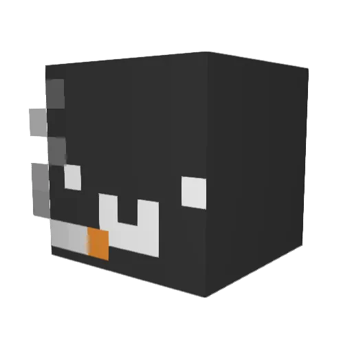 Britishs Minecraft avatar head, 3D render