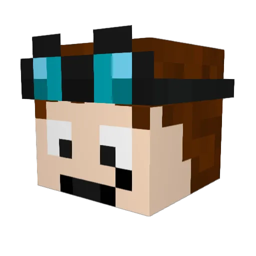 Britnee19 Minecraft avatar head, 3D render