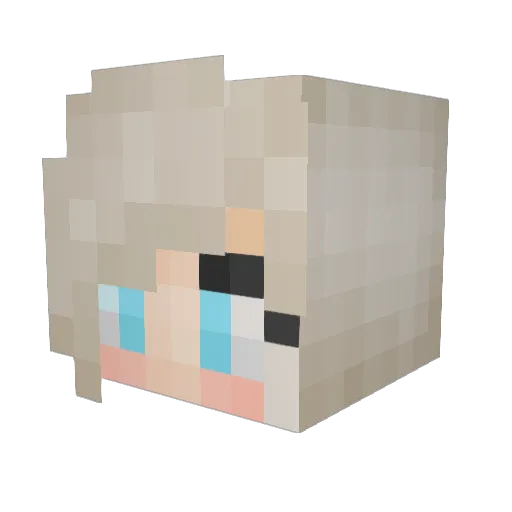 BritneySpears Minecraft avatar head, 3D render