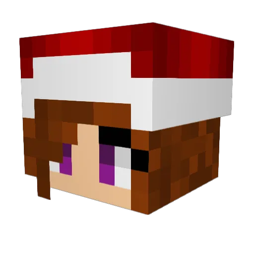 BritneySweets Minecraft avatar head, 3D render