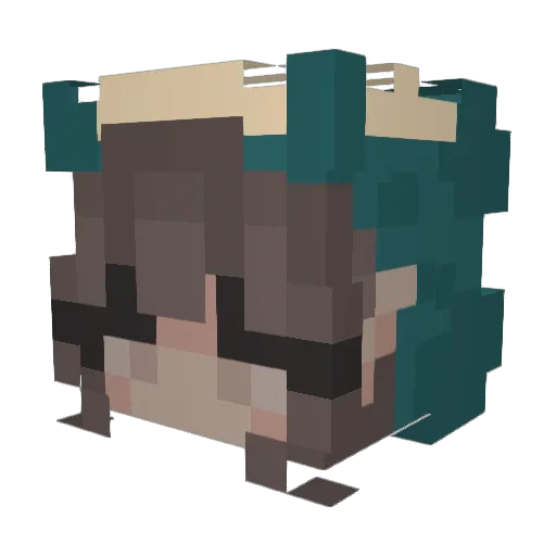 Britney_Spork Minecraft avatar head, 3D render