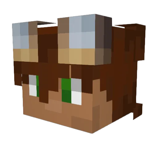 Britscher Minecraft avatar head, 3D render
