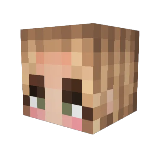 BrittAnna Minecraft avatar head, 3D render