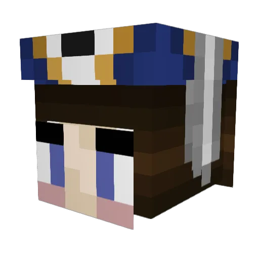 BrittanyFierce Minecraft avatar head, 3D render