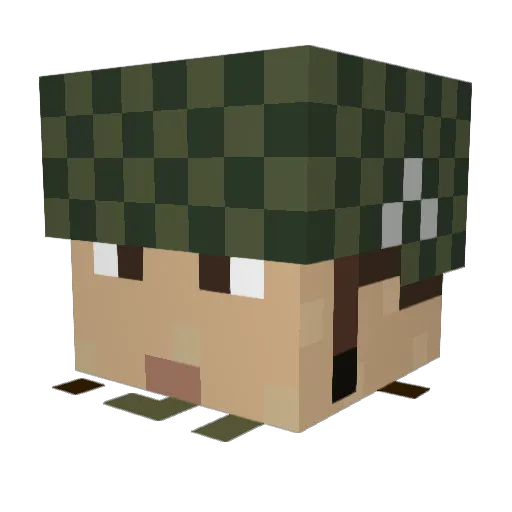 Britteritus Minecraft avatar head, 3D render