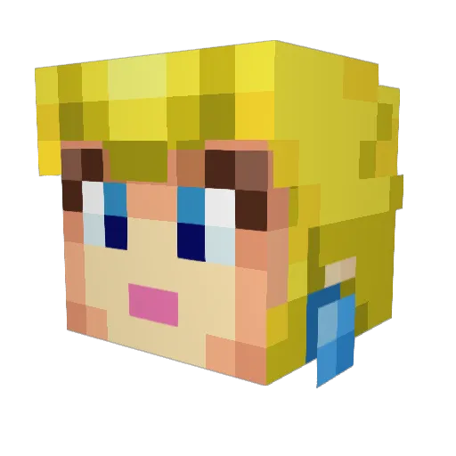 BrittyG Minecraft avatar head, 3D render