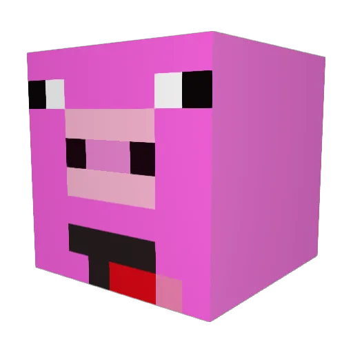 Brix_xlol Minecraft avatar head, 3D render