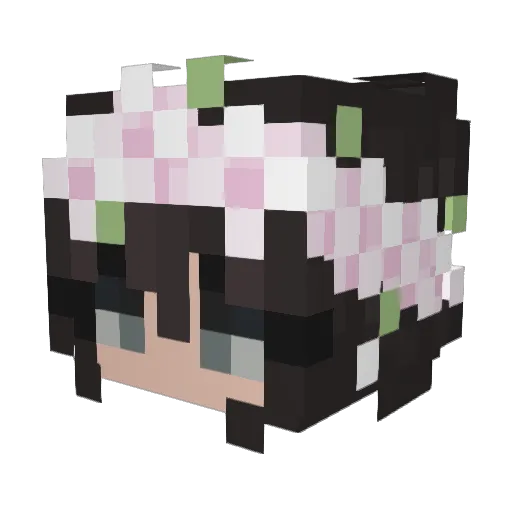 Brixett Minecraft avatar head, 3D render