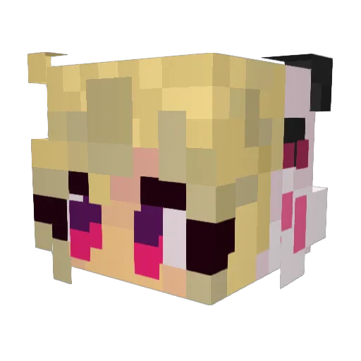 Brixip Minecraft avatar head, 3D render