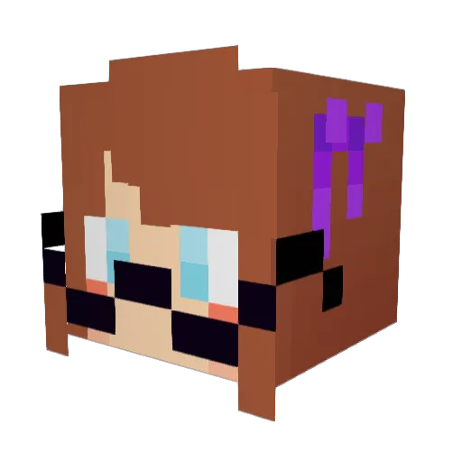 Brixonfire Minecraft avatar head, 3D render