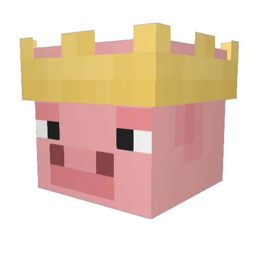 Briyack Minecraft avatar head, 3D render
