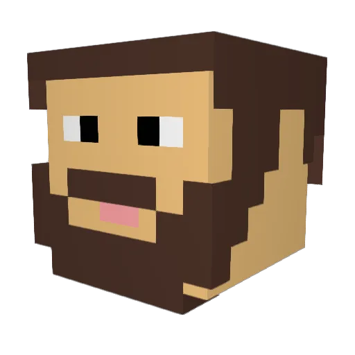 Briz3le_ Minecraft avatar head, 3D render