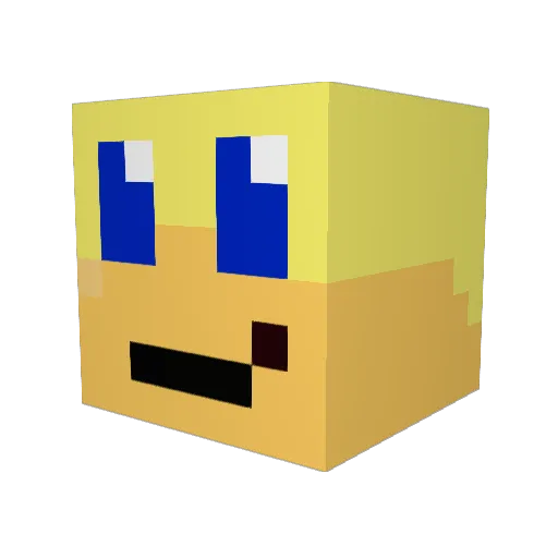 Brizeewizee Minecraft avatar head, 3D render