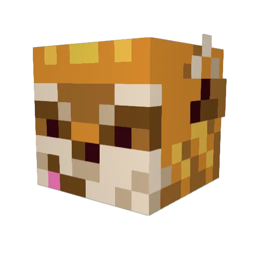 Brizngr Minecraft avatar head, 3D render