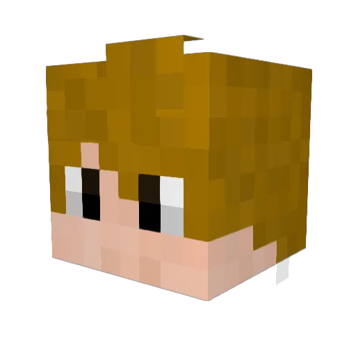 Brkea Minecraft avatar head, 3D render