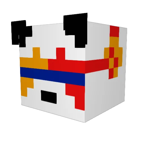 Brkox14 Minecraft avatar head, 3D render