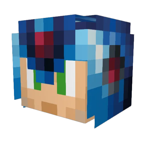 Brmbauer Minecraft avatar head, 3D render
