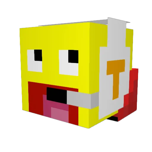 Brmeme54 Minecraft avatar head, 3D render