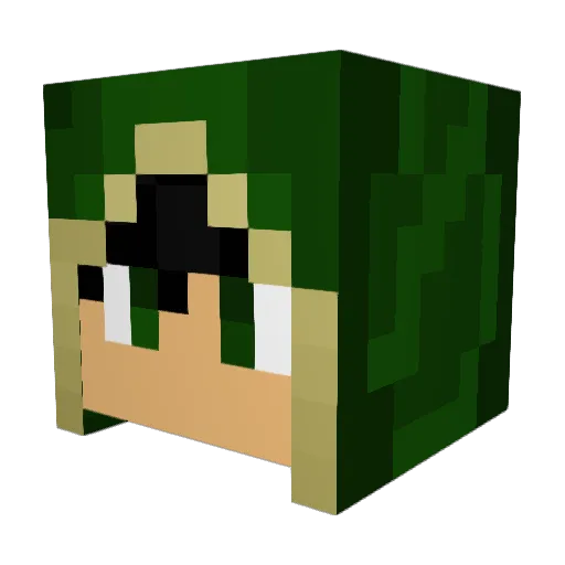 Brndn_Lei Minecraft avatar head, 3D render