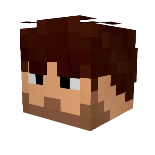 Brnson Minecraft avatar head, 3D render