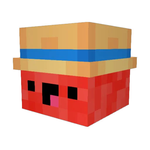 Brntzi Minecraft avatar head, 3D render