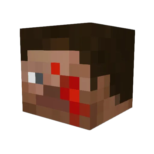 Bro33 Minecraft avatar head, 3D render