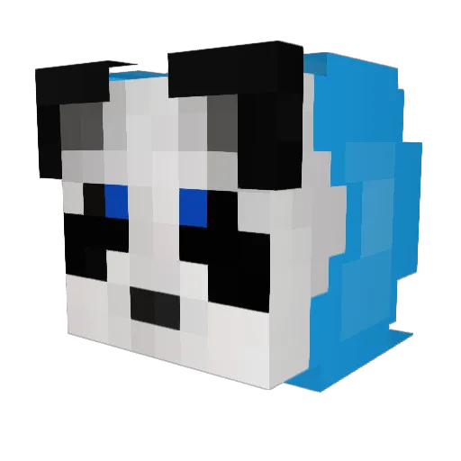 BroBeansss Minecraft avatar head, 3D render