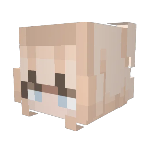 BroBroBroSahur Minecraft avatar head, 3D render
