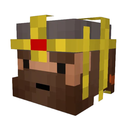 BroCrafter02 Minecraft avatar head, 3D render