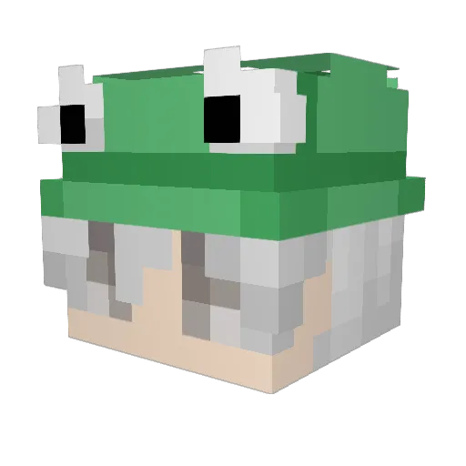 BroCroy Minecraft avatar head, 3D render