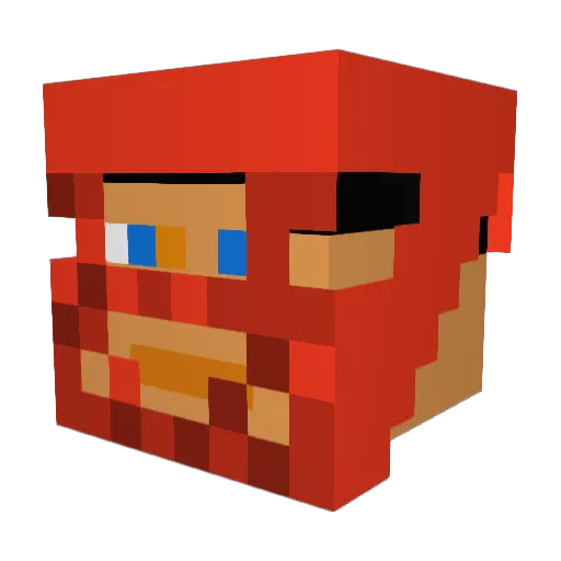 BroD54 Minecraft avatar head, 3D render