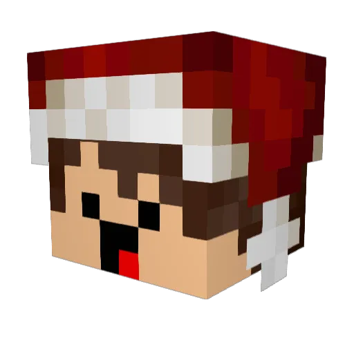 BroFreddy Minecraft avatar head, 3D render